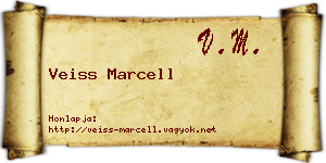 Veiss Marcell névjegykártya